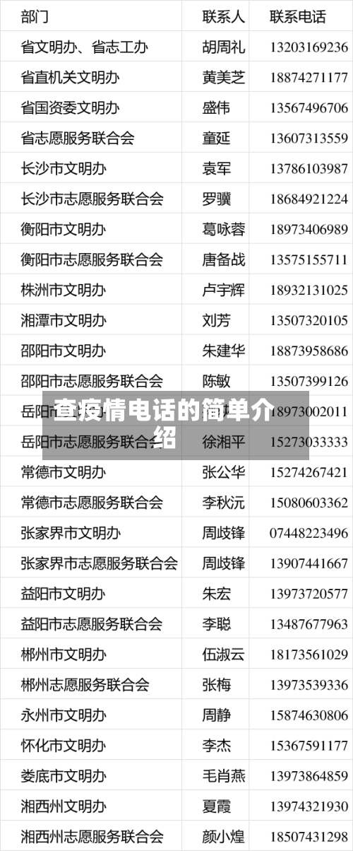 查疫情电话的简单介绍-第3张图片