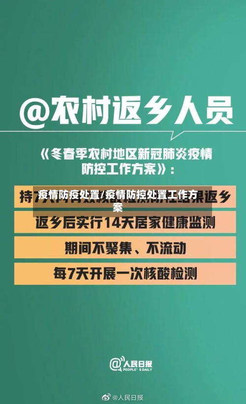 疫情防疫处置/疫情防控处置工作方案