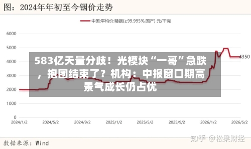 583亿天量分歧！光模块“一哥”急跌，抱团结束了？机构：中报窗口期高景气成长仍占优-第2张图片