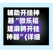 辅助开挂神器“微乐福建麻将开挂神器	”(详细透视教程)-第2张图片