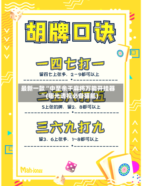 最新一款“中至余干麻将万能开挂器”(曝光透视必备猫腻)-第2张图片