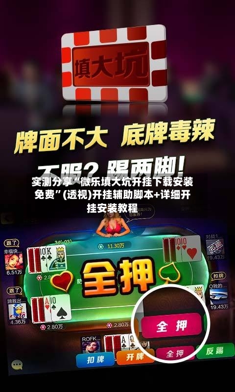 实测分享“微乐填大坑开挂下载安装免费”(透视)开挂辅助脚本+详细开挂安装教程