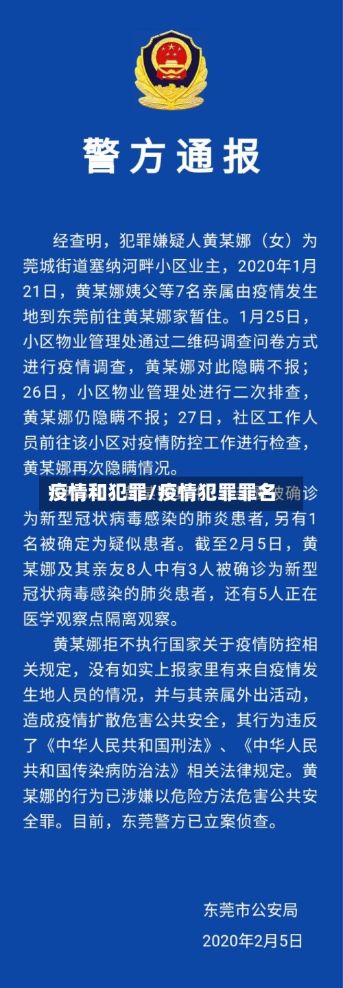 疫情和犯罪/疫情犯罪罪名