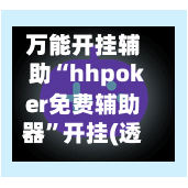 万能开挂辅助“hhpoker免费辅助器”开挂(透视)辅助神器-第2张图片