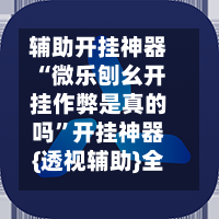 辅助开挂神器“微乐刨幺开挂作弊是真的吗	”开挂神器{透视辅助}全揭秘-第3张图片