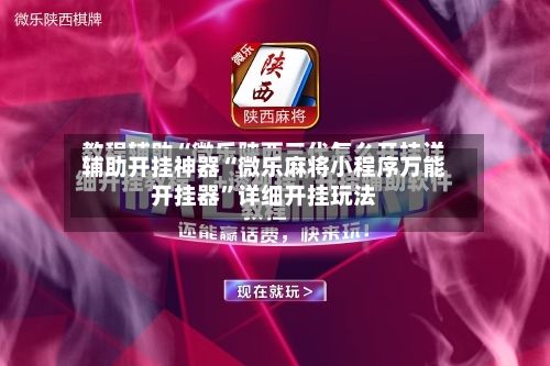 辅助开挂神器“微乐麻将小程序万能开挂器”详细开挂玩法-第2张图片