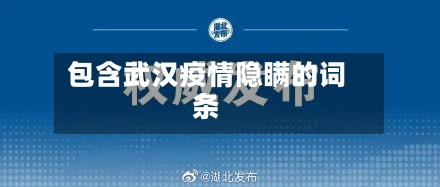 包含武汉疫情隐瞒的词条