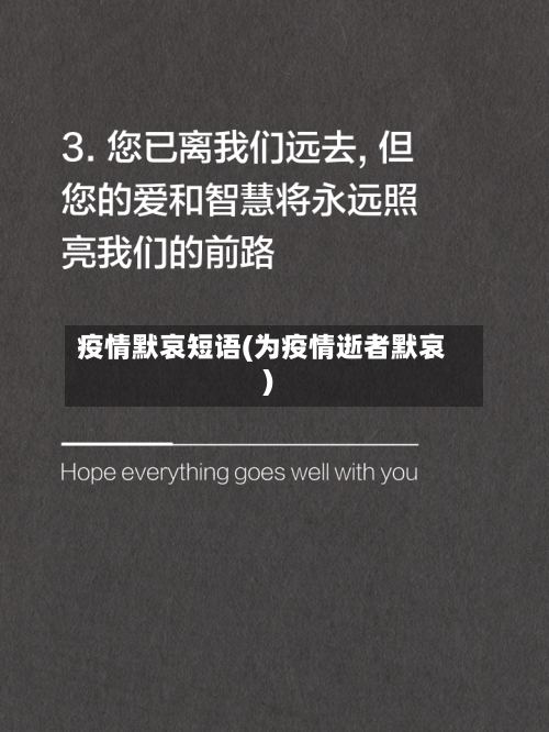 疫情默哀短语(为疫情逝者默哀)-第2张图片