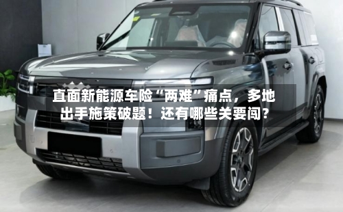 直面新能源车险“两难”痛点，多地出手施策破题！还有哪些关要闯？