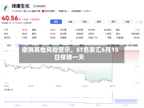 撤销其他风险警示，ST名家汇6月15日停牌一天-第3张图片