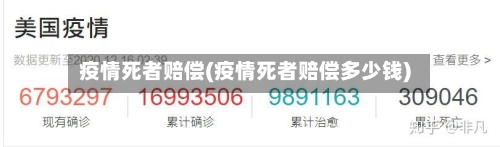 疫情死者赔偿(疫情死者赔偿多少钱)