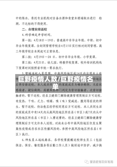 巨野疫情人数/巨野疫情名单-第2张图片