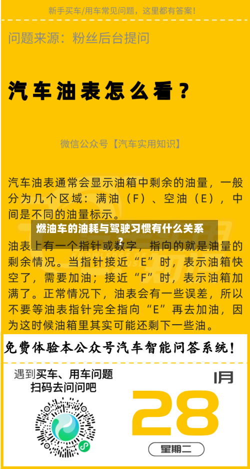 燃油车的油耗与驾驶习惯有什么关系?-第2张图片