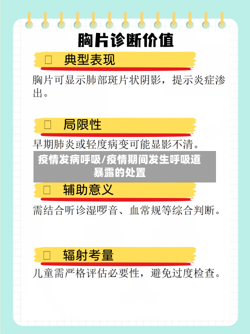 疫情发病呼吸/疫情期间发生呼吸道暴露的处置