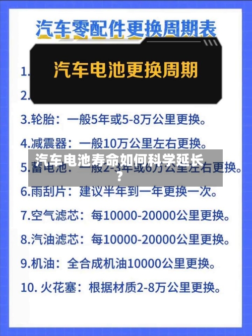 汽车电池寿命如何科学延长?-第2张图片