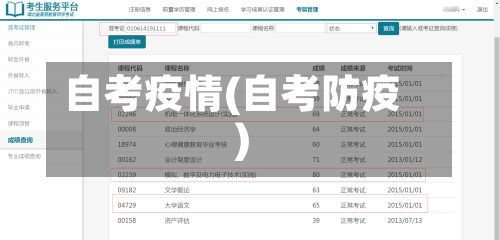 自考疫情(自考防疫)-第2张图片