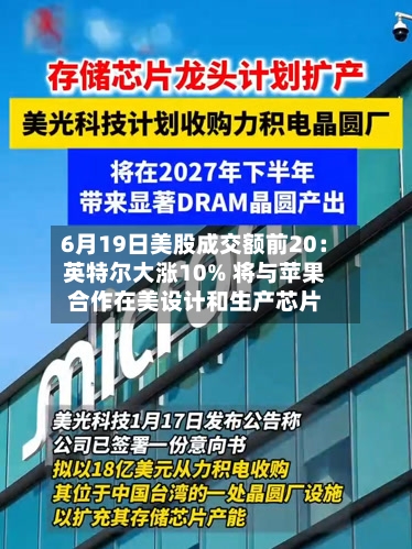 6月19日美股成交额前20：英特尔大涨10% 将与苹果合作在美设计和生产芯片-第2张图片