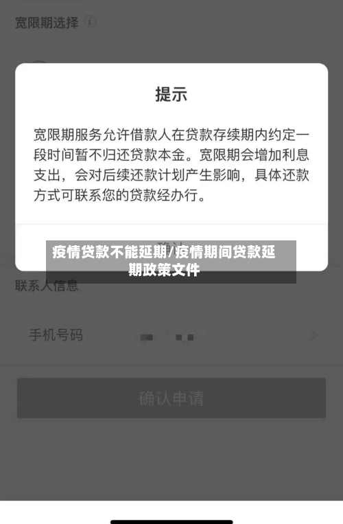 疫情贷款不能延期/疫情期间贷款延期政策文件