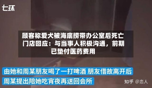 顾客称爱犬被海底捞带办公室后死亡 门店回应：与当事人积极沟通，前期已垫付医药费用-第2张图片