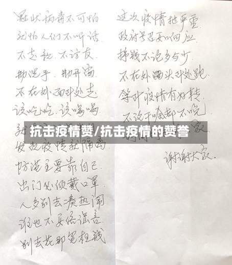抗击疫情赞/抗击疫情的赞誉-第2张图片