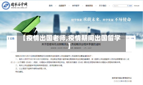 【疫情出国老师,疫情期间出国留学】-第2张图片