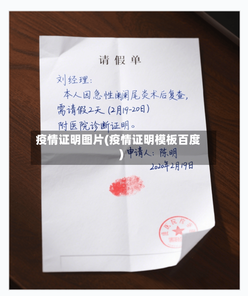 疫情证明图片(疫情证明模板百度)