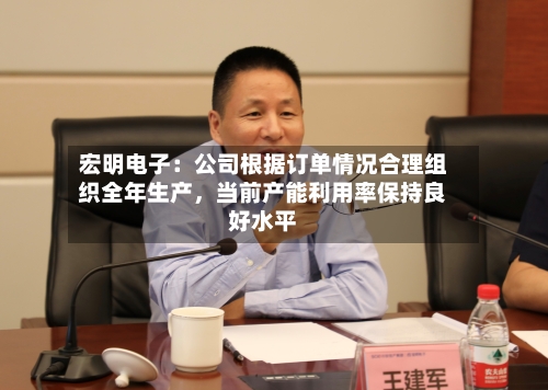 宏明电子：公司根据订单情况合理组织全年生产，当前产能利用率保持良好水平-第2张图片