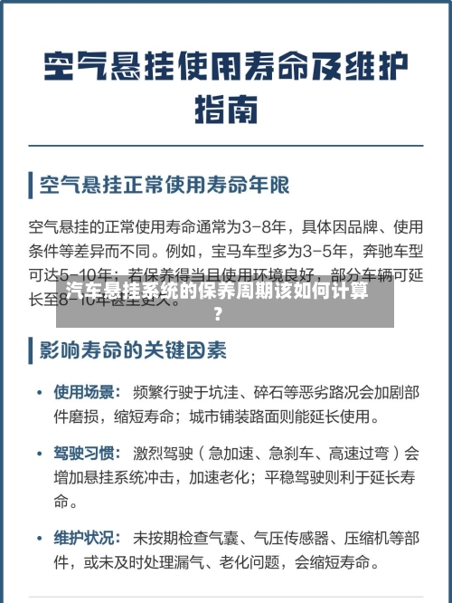 汽车悬挂系统的保养周期该如何计算?-第3张图片