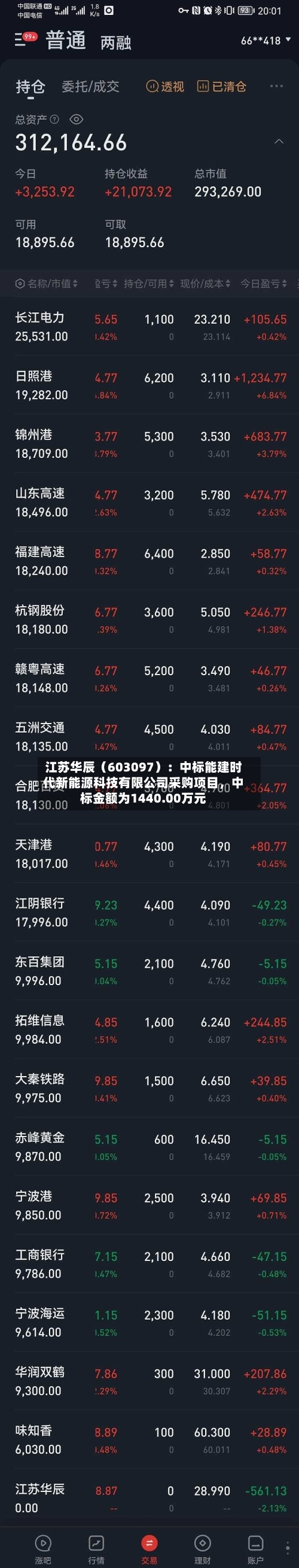 江苏华辰（603097）：中标能建时代新能源科技有限公司采购项目，中标金额为1440.00万元-第3张图片