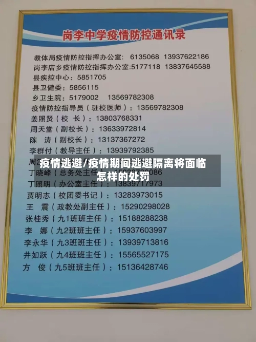 疫情逃避/疫情期间逃避隔离将面临怎样的处罚-第2张图片